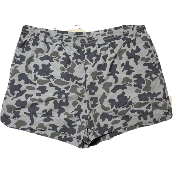 Orvis Pants - Orvis Ultralight Shorts Women's XL 5" Inseam Blue Navy Olive Camo Lightweight